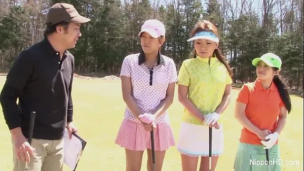 Nová Asian teen girls plays golf nude čerstvá trubice
