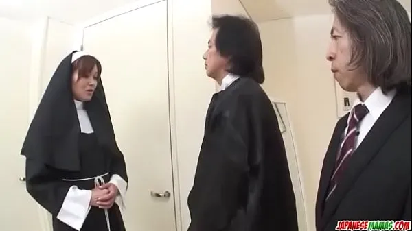 新First hardcore experience for Japan nun, Hitomi Kanou新鲜的管子