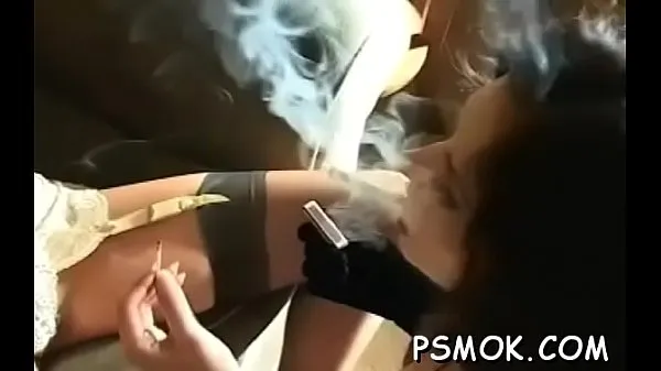 Új Smoking scene with busty honey friss cső
