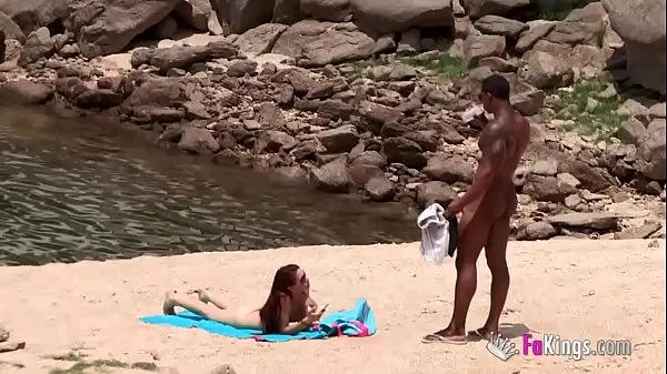 New The massive cocked black dude picking up on the nudist beach. So easy, when you're armed with such a blunderbuss fresh Tube