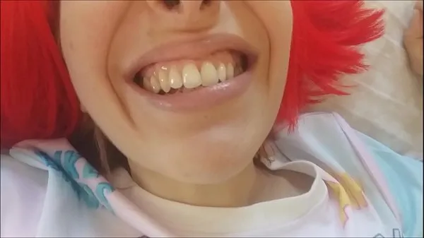 Νέος Chantal lets you explore her mouth: teeth, saliva, gums and tongue .. would you like to go in φρέσκος σωλήνας