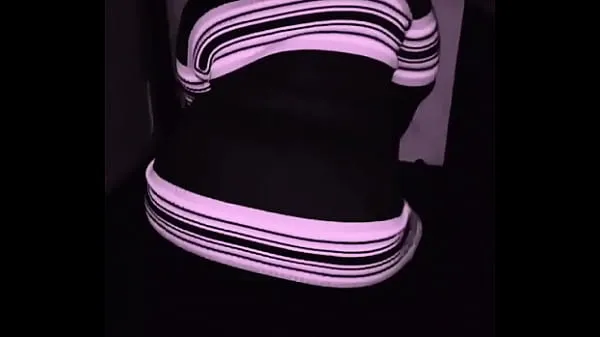 Nyt Striped ass twerk at party 2020 white booty frisk rør