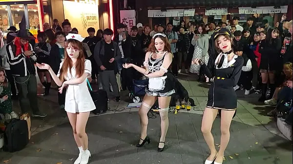 ใหม่ Public account [喵泡] Korean girl street maids and nurses are sexy and dancing non-stop Tube ใหม่
