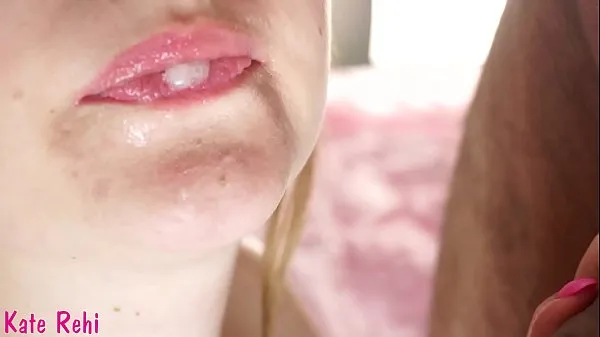 Uusi Sucking dick close-up, cum on tongue tuore putki