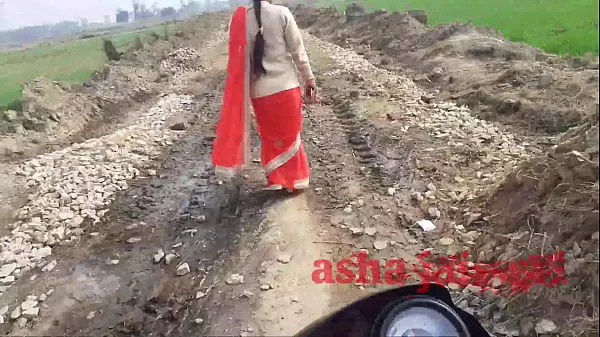 Ny Desi village aunty was going alone, she was patted fresh tube