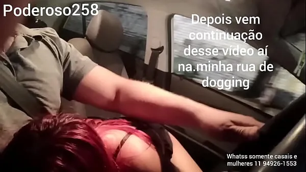 Nowa Naughty sucking my cock in traffic in São Pauloświeża tuba