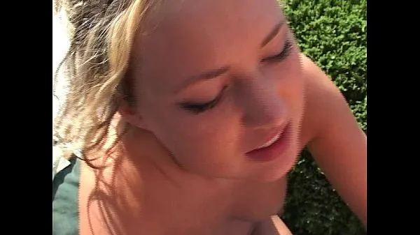 New Hot blond plowed by the poolside fresh Tube