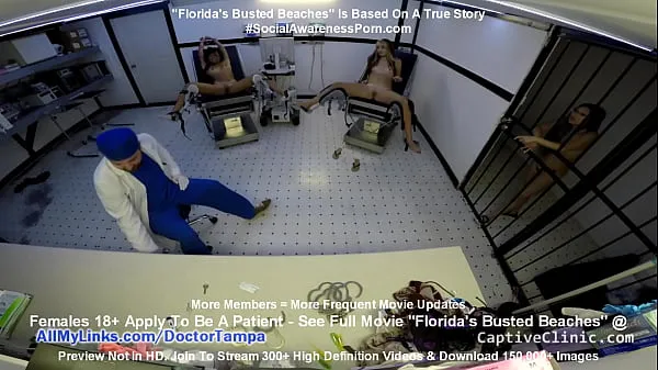 新Floridas Busted Beaches" Asia Perez Little Mina & Ami Rogue Arrested & Get Strip Search & Gyno Exam By Doctor Tampa On Way To Florida Beach新鲜的管子