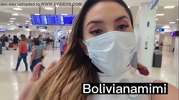 새로운 No pantys at the airport .... watch it on bolivianamimi.tv 신선한 튜브