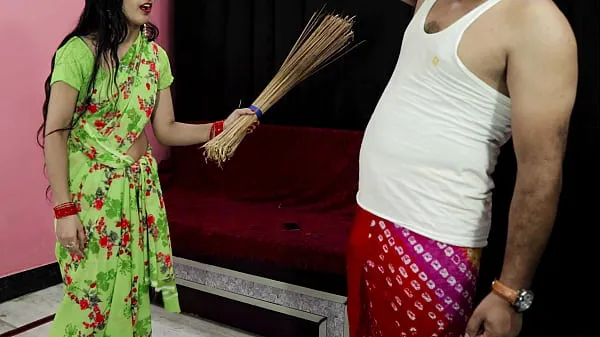 punish up with a broom, then fucked by tenant. In clear Hindi voice Ống mới