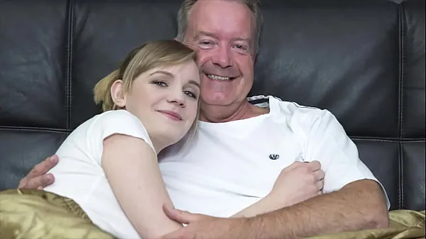 Új Sexy blonde bends over to get fucked by grandpa big cock friss cső