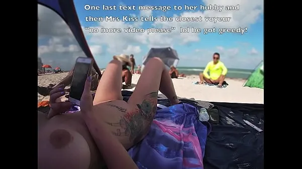ใหม่ Exhibitionist Wife 511 - Mrs Kiss gives us her NUDE BEACH POV view of a VOYEUR JERKING OFF in front of her and several other men watching Tube ใหม่
