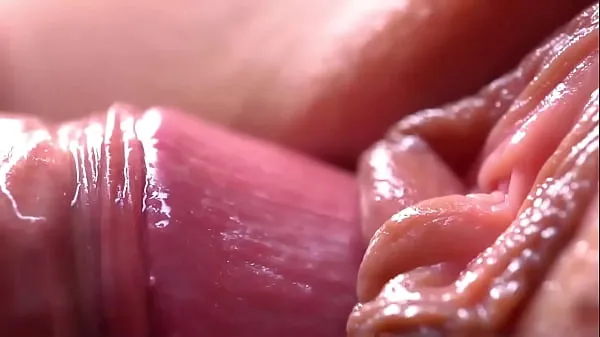 Nyt Extremily close-up pussyfucking. Macro Creampie frisk rør