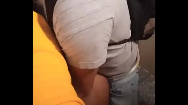 Brand new giving ass to the worker in the subway bathroom أنبوب جديد جديد