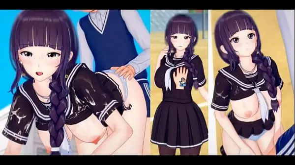 Nová Eroge Koikatsu! ] 3DCG hentai video where bangs straight bangs jk "Futaba" is rubbed breasts čerstvá trubica
