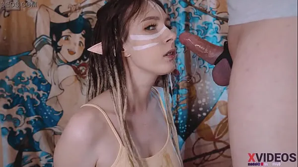 New Fucking the mouth of a beautiful elf girl in dreadlocks! Oral sex with a pretty girl! Cum in her mouth! Drooling blowjob and deep throat girlfriend! Facial ! Tall girl cosplays an elf ! Big boobs fresh Tube