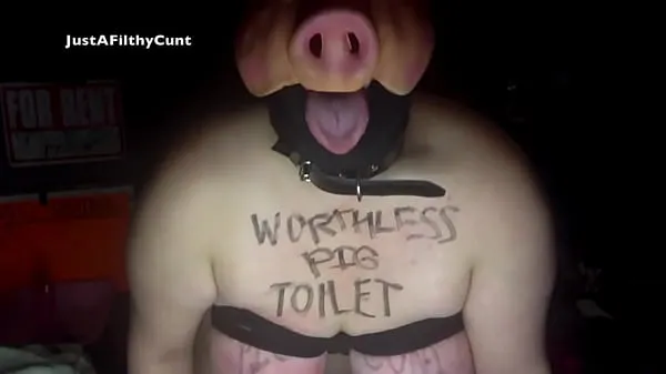 Nová JustAFilthyCunt Fuckpig Porn Pig Dildo Sucking Whore Degrading Skype Session čerstvá trubica