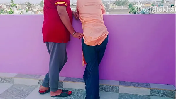 नई Outdoor terrace sex with sister-in-law | doggy style hard fuck hindi audio ताज़ा ट्यूब