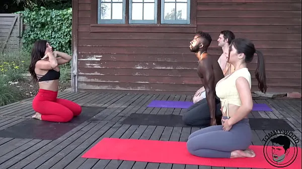 Nytt BBC Yoga Foursome Real Couple Swap färskt rör