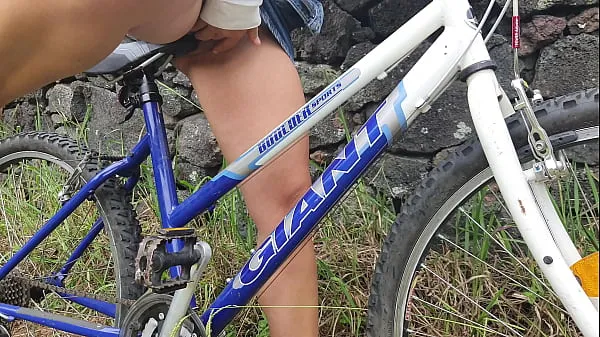 New Bad Girl Urgently Need Cock! She FUCKS Bicycle in Local Park fresh Tube
