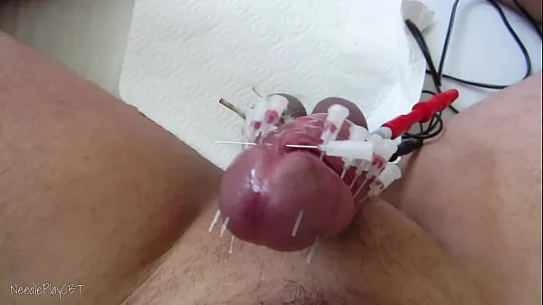 نیا Cock Skewering Estim CBT 10 Handsfree Cumshot With Ball Squeezing - Electrostimulation Solo Edging تازہ ٹیوب