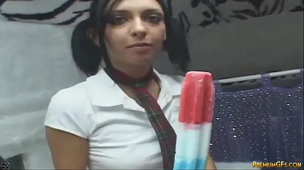 ใหม่ Sweet Stephanie with popsicle Blowjob and Fuckin in Van Tube ใหม่