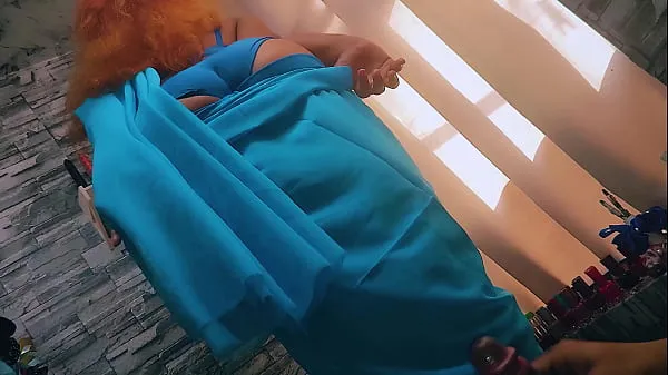 Nova Saree Wearing Sexy Sheron Deep Blowjob and Hard Pussy Fuck sveža cev