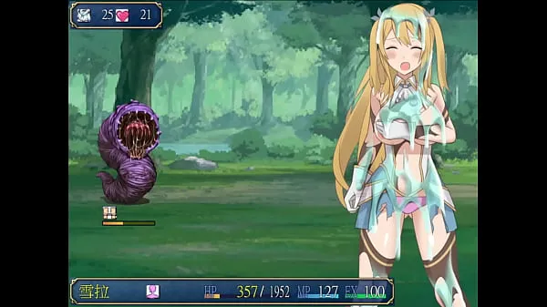 HGame-Syra and the Three Artifacts-10~Syra got pleasure after being sucked by a leech-like enemy Tube baru yang baru