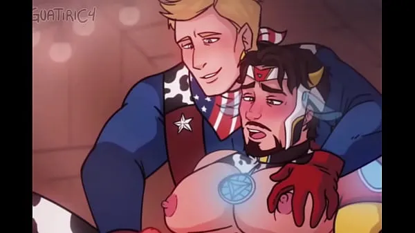 Nova Iron man x Captain america - steve x tony gay milking masturbation cow yaoi hentai sveža cev