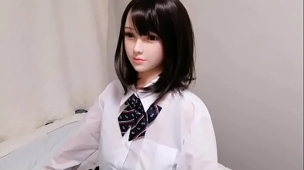 A cute big-breasted love doll cosplays as a student. Deep caress in bed and missionary position and titty fuck ejaculation/love doll/masturbation Tiub baharu baharu