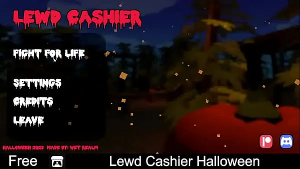 New Lewd Cashier Halloween (free game itchio) Visual Novel fresh Tube