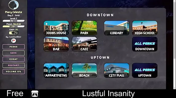 Lustful Insanity (free game itchio) Visual Novel أنبوب جديد جديد