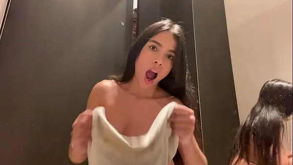 Uusi They caught me in the store fitting room squirting, cumming everywhere tuore putki